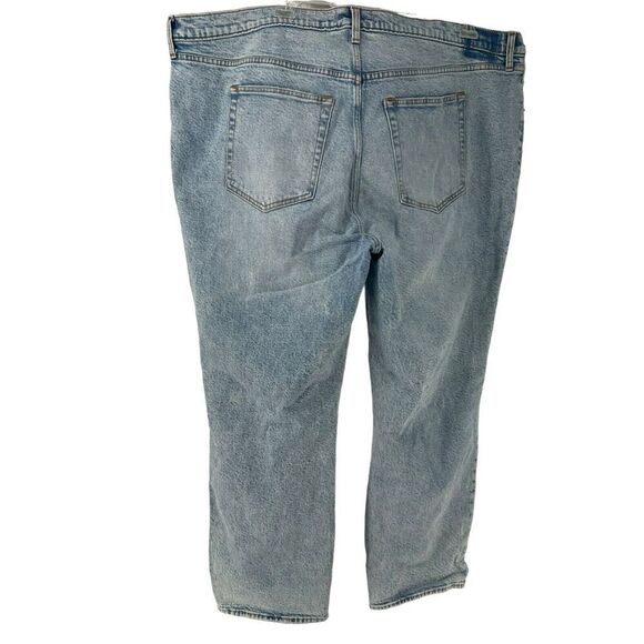 Abercrombie 90s Straight Ultra High Rise Blue Jeans Size 37 24L Distressed Denim - Picture 6 of 6